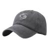 QWENTMTNTY Men Women Adjustable Baseball Hats Distressed Summer Athletic Fitted Caps Trendy Cute Embroidered Sports Trucker Hats Gray view 1