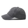 QWENTMTNTY Men Women Adjustable Baseball Hats Distressed Summer Athletic Fitted Caps Trendy Cute Embroidered Sports Trucker Hats Gray view 3