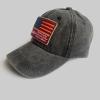 American Flag Hats for Men Fitted Retro Embroidered Adjuatble Baseball Caps Vintage Distressed Outdoor 4th of July Caps view 3