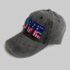American Flag Hats for Men Fitted Retro Embroidered Adjuatble Baseball Caps Vintage Distressed Outdoor 4th of July Caps view 3