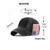 4th of July Baseball Caps for Men Women Adjustable Ripped Vintage Unisex Trucker Hats American Flag Patch Patriotic Caps Navy view 3
