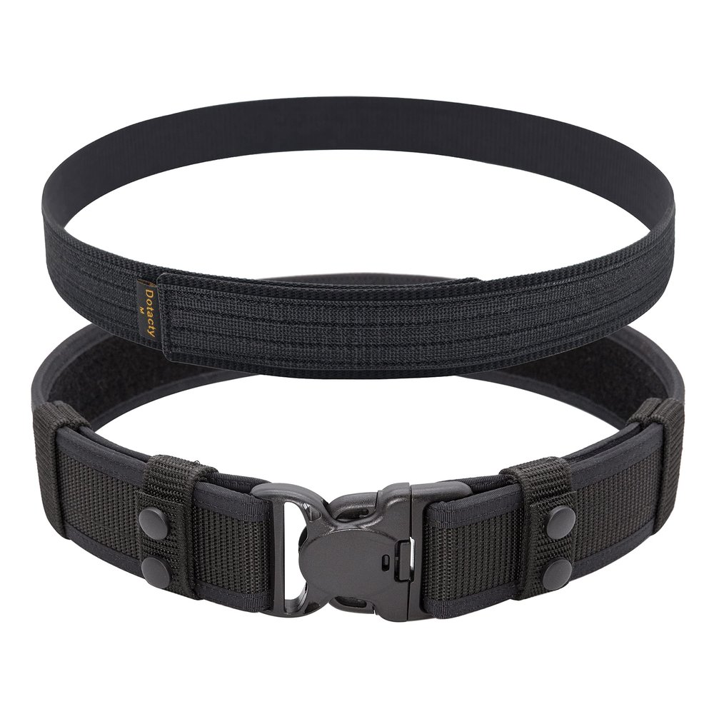 Dotacty Duty Belt for Police Law Enforcement Security Correctional Officer 2.25" Tactical Outer & Inner Belt for Work Patrol Gear Holster Pouches XL