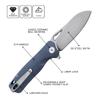 Petrified fish PF868 Bunta,3.35" D2 Satin Blade,146g G10 Handle Flipper Folding knife (Gray G10, Satin) view 2