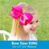 Wee Ones Girls' WeeSplash Vibrant Colored Vinyl Swim Hair Bow on a WeeStay Clip, Medium, Neon Green view 4