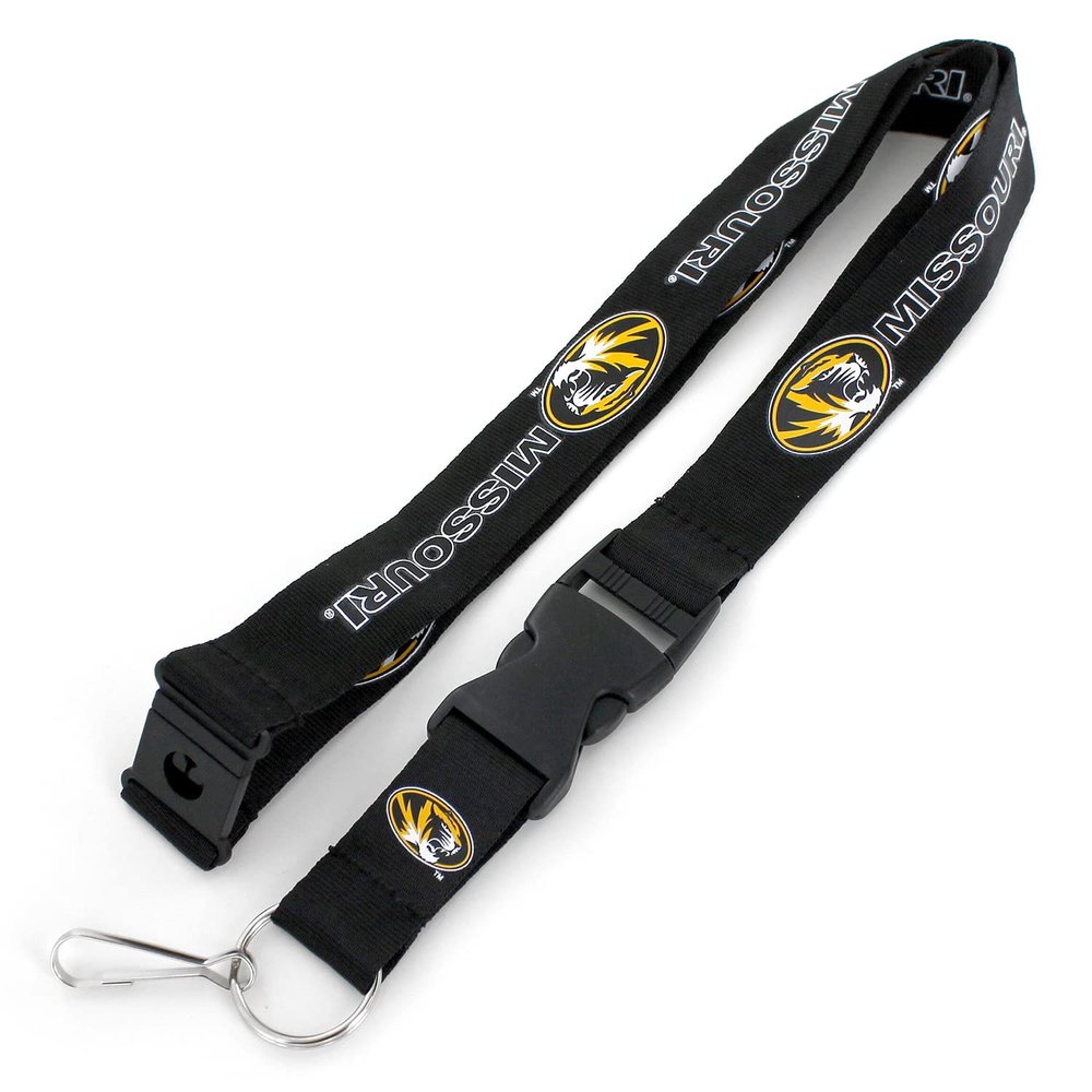 Aminco NCAA Missouri Tigers Team Lanyard, Black