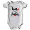 Azzwnee I Love My Auntie Baby Boy Clothes Unisex Funny Baby Bodysuits 0-3 months (gray,3-6M) view 1