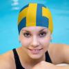 BAIKUTOUAN Sweden Flag Unisex Swim Cap Durable Elastic Bathing Cap Swimming Hat for Long Hair Short Hair view 4