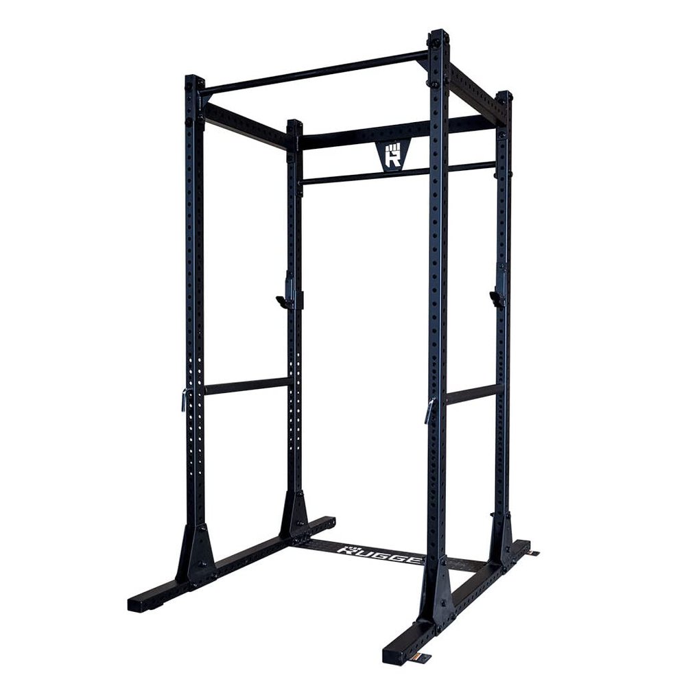 Rugged Strength & Fitness (Y100) Power Cage for Strength Training Home & Commercial Gym, Barbell Squat Rack Power Cage With J Hooks For Bodybuilding, Weightlifting & Daily Workout