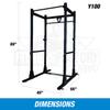 Rugged Strength & Fitness (Y100) Power Cage for Strength Training Home & Commercial Gym, Barbell Squat Rack Power Cage With J Hooks For Bodybuilding, Weightlifting & Daily Workout view 2