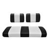 Seat Cover Replacement for Yamaha G-2/G-9 Golf Cart - Front Bench Seat - Premium Marine Vinyl -5 Panel Stitching - Staple On Installation - Two-Tone Golf Cart Seat Covers (Black & White) view 1