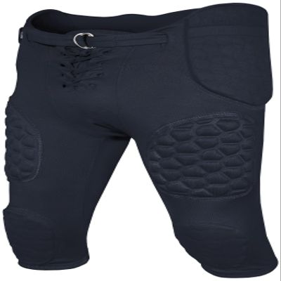 Exxact Sports Rebel Youth Football Pants with Built in Pads, Lightweight Integrated Football Practice Pants with Lace-up Fly (YS, Navy)
