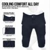Exxact Sports Rebel Youth Football Pants with Built in Pads, Lightweight Integrated Football Practice Pants with Lace-up Fly (YS, Navy) view 2