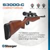 Stoeger S3000-C Compact Airgun Combo - .177 Caliber - Hardwood with Fiber-Optic Sights Combo - Includes 4 x 32 Scope view 2