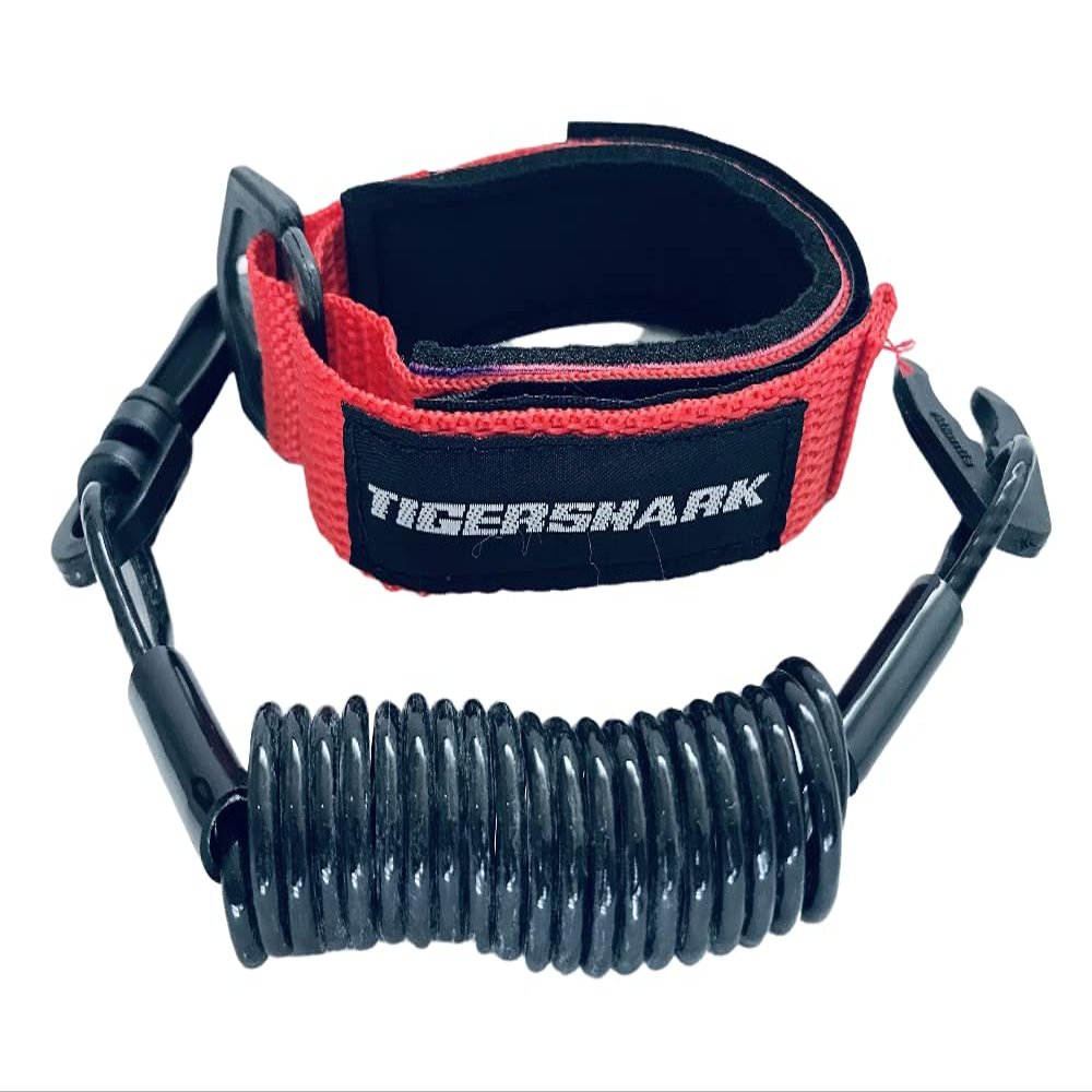 JLP Intended for Tigershark Pro Floating Wristband and Quick Cord Lanyard With Swivel Nylon Clip And With End Key Red/Black Tiger Shark Barracuda Daytona Monte Carlo Monteg