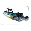 BOTE Rover Aero 12 FT 6 in Inflatable Micro Skiff, Blow up SUP for Adults Kids Family Friendly, APEX Pedal Drive & HP Motor Compatible, in Silver King view 4