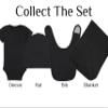 Fantasy Movie Baby Onesie - What About Second Breakfast? (6-12 Month - Black Fabric - Gold Design) view 4