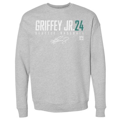 500 LEVEL Ken Griffey Jr. Sweatshirt (Crew Sweatshirt, XX-Large, Heather Gray) - Ken Griffey Jr. Seattle Elite WHT
