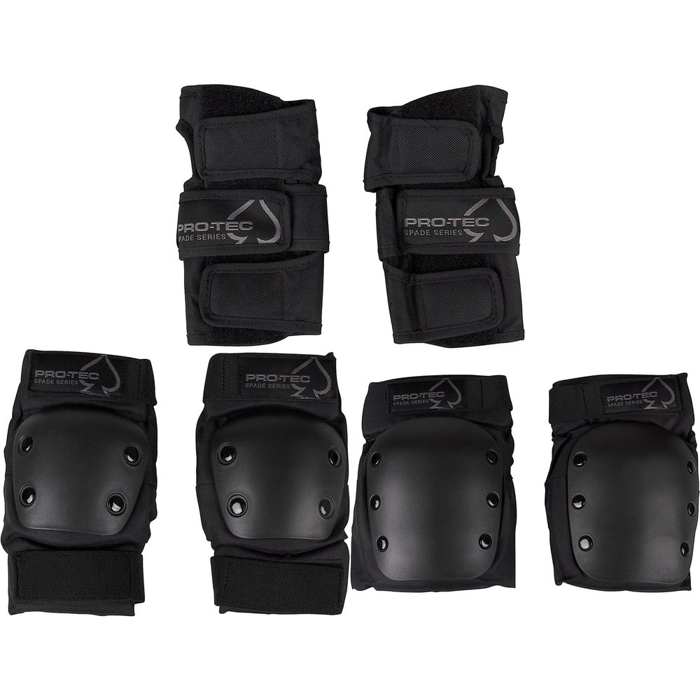 ProTec Spade Series Junior Pad Set Includes Knee Pads, Elbow Pads, and Wrist Guards for Skateboarding, Cycling, and Sports Enhanced Protection and Comfort