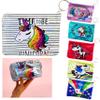 1 Unicorn Girl Purse Coin Wallet Keychain Bag Saving School Lunch Pouch Charm view 1