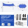 Forceatt 12x14FT Waterproof Anti-UV Camping Tarp with 2 Poles (UPF50+), Lightweight Sun Shelter for Car, Tent, Hammock in Hiking, Backpacking, Garden and Traveling view 2