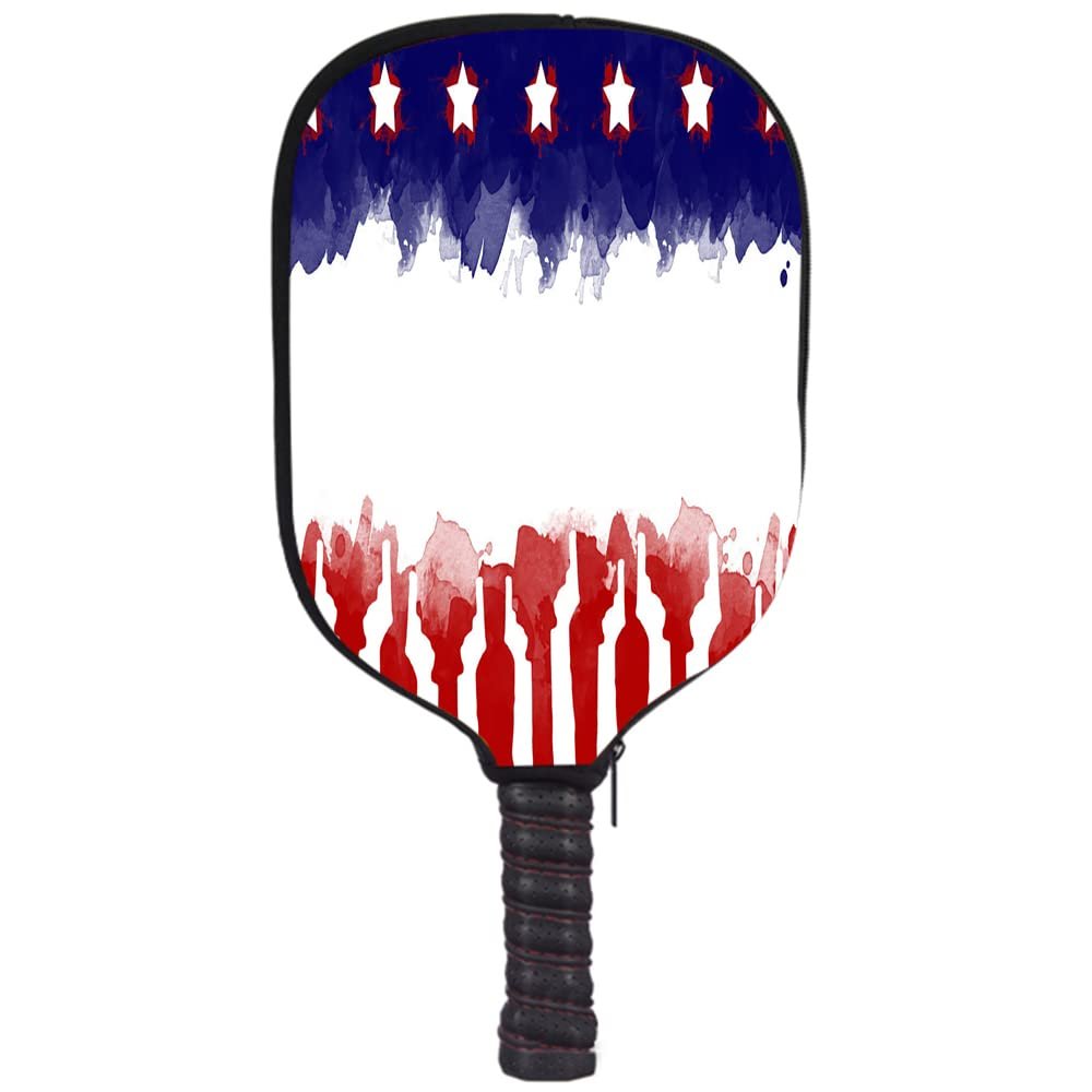 JCETUNO Neoprene Pickle Ball Raquette Cover Pickleball Racket Sleeve, Pickleball Accessories, Pray for America, A Favorite Gift for Mother's Day, Father's Day, Sports Lovers