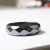 10PCS Hematite Rings/Crystals Rings/Women Mens Black Band for Gifts (Faceted) view 2