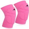Racbeuk Volleyball Knee Pads Pink, Knee Protector Supporter for Girl Lady Women with High Protection Pads,Professional Grade Knee Pads for Running,Tennis,Yoga,Cycline,Gym,Workout Exercise view 1