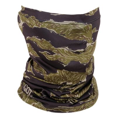 GOT Sports UPF 50+ Fishing Neck Gaiter - UV Face Mask Sun Protection for Men & Women - Camo SPF Face Cover Gator - Fishing, Hunting, Hiking (Olive Tiger Stripe)