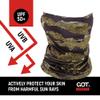 GOT Sports UPF 50+ Fishing Neck Gaiter - UV Face Mask Sun Protection for Men & Women - Camo SPF Face Cover Gator - Fishing, Hunting, Hiking (Olive Tiger Stripe) view 2