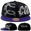 Colorado New Leader Premium Splash C Baseball Black Purple Era Snapback Hat Cap view 1