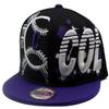 Colorado New Leader Premium Splash C Baseball Black Purple Era Snapback Hat Cap view 2
