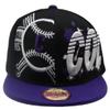 Colorado New Leader Premium Splash C Baseball Black Purple Era Snapback Hat Cap view 3
