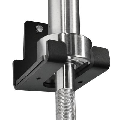 Yes4All Vertical Wall Mounted Olympic Barbell Holder, Barbell Storage Rack, Hanging Barbell Rack for Home Fitness Equipment - 1 bar
