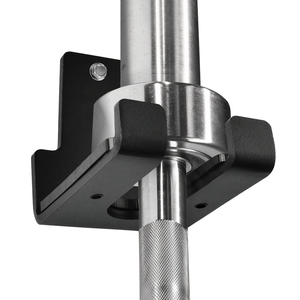 Yes4All Vertical Wall Mounted Olympic Barbell Holder, Barbell Storage Rack, Hanging Barbell Rack for Home Fitness Equipment - 1 bar