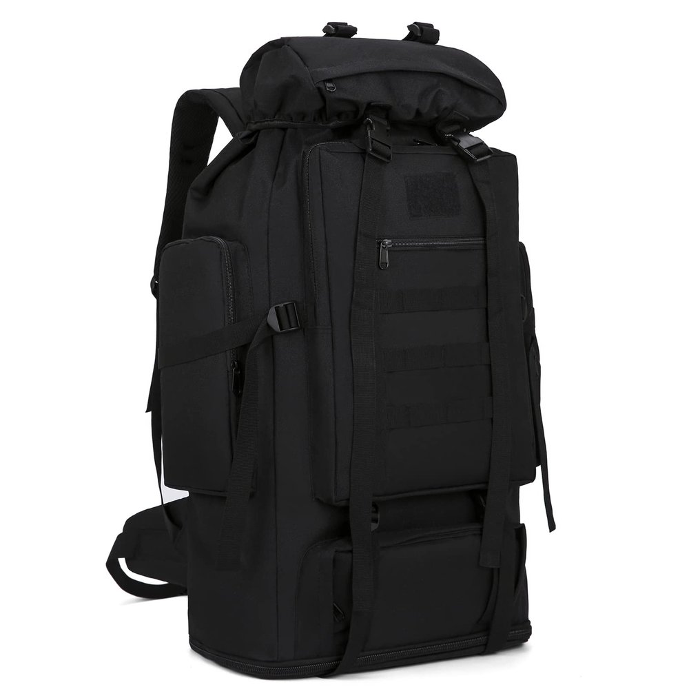 KXBUNQD 100L Tactical Military Backpack for Men - Waterproof Hiking & Hunting Pack with MOLLE System, Adjustable Suspension, Survival Gear Compartment - Outdoor Camping, Trekking Travel Backpack