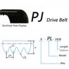 Geeyuu 470J 1194mm, 480J 1219mm, 490J 1245mm, 500J 1270mm, 510J 1295mm, 520J 1321mm Treadmill Motor Fitness Dryer Drive Belt (Length : 490J 1245mm, Width : 5ribs) view 3