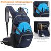 Lemuvlt Hiking Daypack Small Backpack 15L Capacity, Many Compartments,Lightweight & Durable -Ideal Backpack for Skiing, Skating, Snowboarding,Hiking, Running, MTB Cycling (Navy) view 3