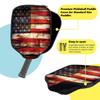 JCETUNO Pickleball Paddle Cover Protection Neoprene Racket Cover, Old Painted American Flag Wooden Fence, Fits Most Paddle/Racket view 4