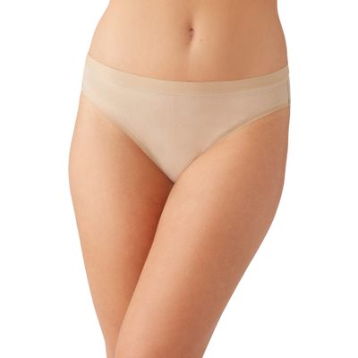 Wacoal Women's Understated Cotton Bikini Panty, Sand, Medium