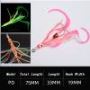 TOMYEUS Fishing Hooks 10pcs/lot Glow Assist Hooks with Squid Skirts Lumious Slow Jig Silicone Skirt Fishing Hook Sea Fishing Accessories Fishing Accessories (Color : Dark green-10pcs) view 2