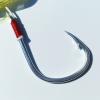 TOMYEUS Fishing Hooks 10pcs/lot Glow Assist Hooks with Squid Skirts Lumious Slow Jig Silicone Skirt Fishing Hook Sea Fishing Accessories Fishing Accessories (Color : Dark green-10pcs) view 3