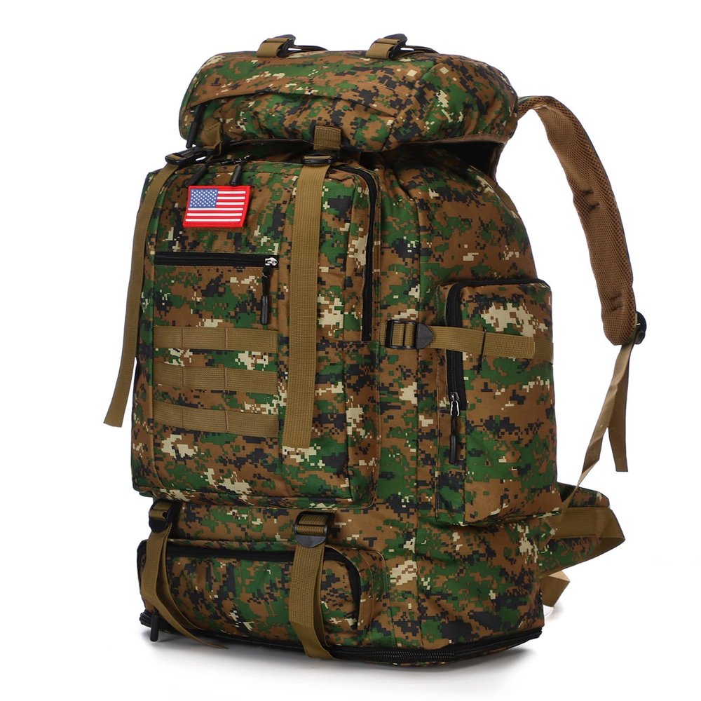 KXBUNQD 100L Hiking Camping Backpack Tactical Backpack for Men and Women Large Survival Hunting Waterproof Backpack Molle Rucksack Military Camping Backpacking Daypack''