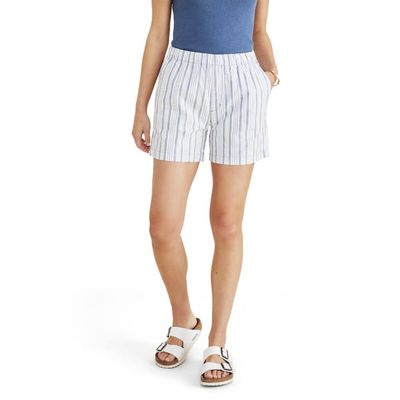 Dockers Women's Weekend Pull On Shorts, (New) Oceanview Blue - Fay Stripe, X-Large