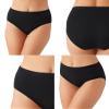 Wacoal Women's Understated Cotton Full Coverage Brief Panty, 875362, Black, Large view 3
