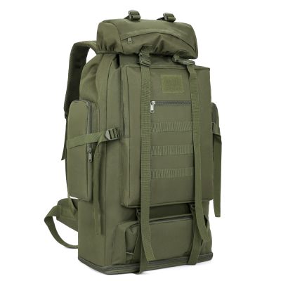 KXBUNQD 100L Hiking Camping Backpack Tactical Backpack for Men and Women Large Survival Hunting Waterproof Backpack Molle Rucksack Military Camping Backpacking Daypack Army Green