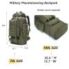 KXBUNQD 100L Hiking Camping Backpack Tactical Backpack for Men and Women Large Survival Hunting Waterproof Backpack Molle Rucksack Military Camping Backpacking Daypack Army Green view 2