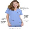 Green Town Scrubs for Women - 4 Pocket V-Neck Scrub Top, Stretch Fabric, Easy Care Uniforms-Ceil-X-Small view 2