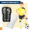 Zhanmai 4 Pairs Kids Soccer Shin Guards Breathable Shin Guard Sleeves Toddler Shin Guards for Soccer Girls Boys Child Calf Protective Gear Shin Pad for 3-10 Years Old Children Soccer(Black and White) view 2