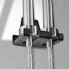 Yes4All Vertical Wall Mounted Olympic Barbell Holder, Barbell Storage Rack, Hanging Barbell Rack for Home Fitness Equipment (2 Bars), Black view 4