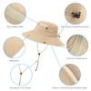 3 Pack Mens Boonie Sun Hat Women UV Protection Outdoor Bucket Hat with Wide Brim for Fishing,Hiking,Safari & Gardening (3 Pack-Dark GreyLight GreyKhaki) view 4